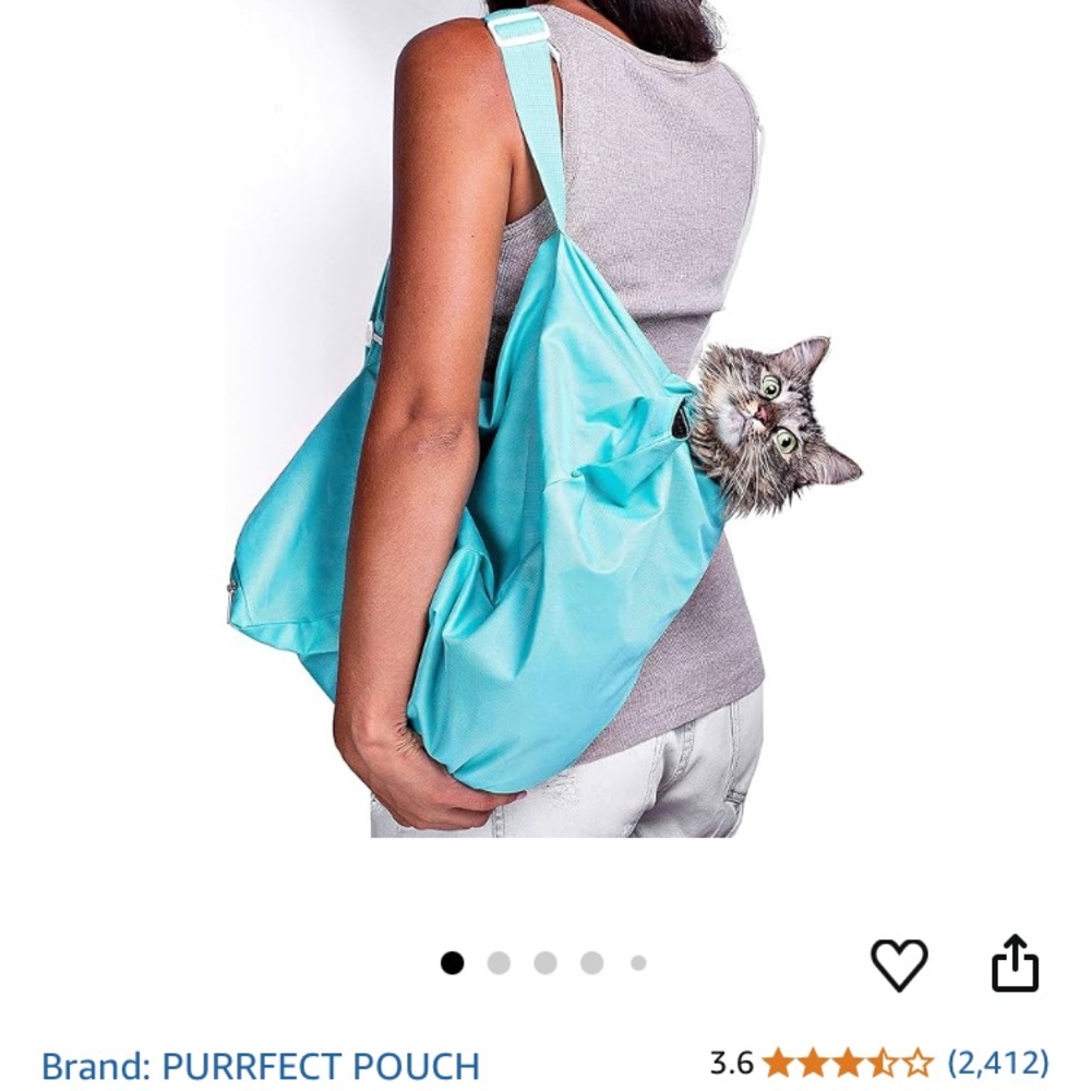 PurrFect Pouch The Original AS SEEN ON TV. Comfy Soothing Cat Carrier - Picture 10 of 15